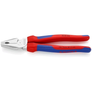 Knipex 02 05 225 Combination Pliers high-leverage chrome-plated 225mm Grip Handl